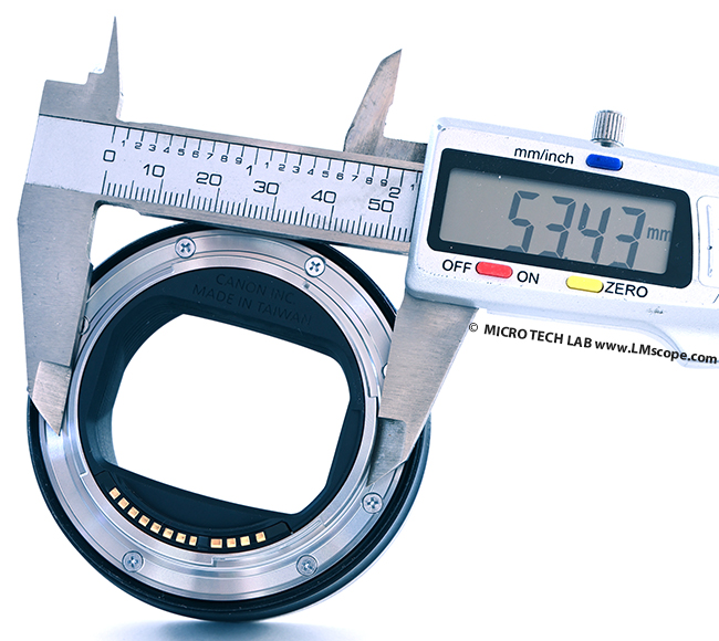  Dimensions R bayonet Canon