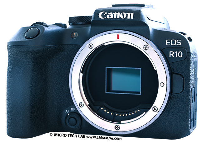 Caméra système Canon EOS R10 Caméra de microscope ralenti accéléré APS-C