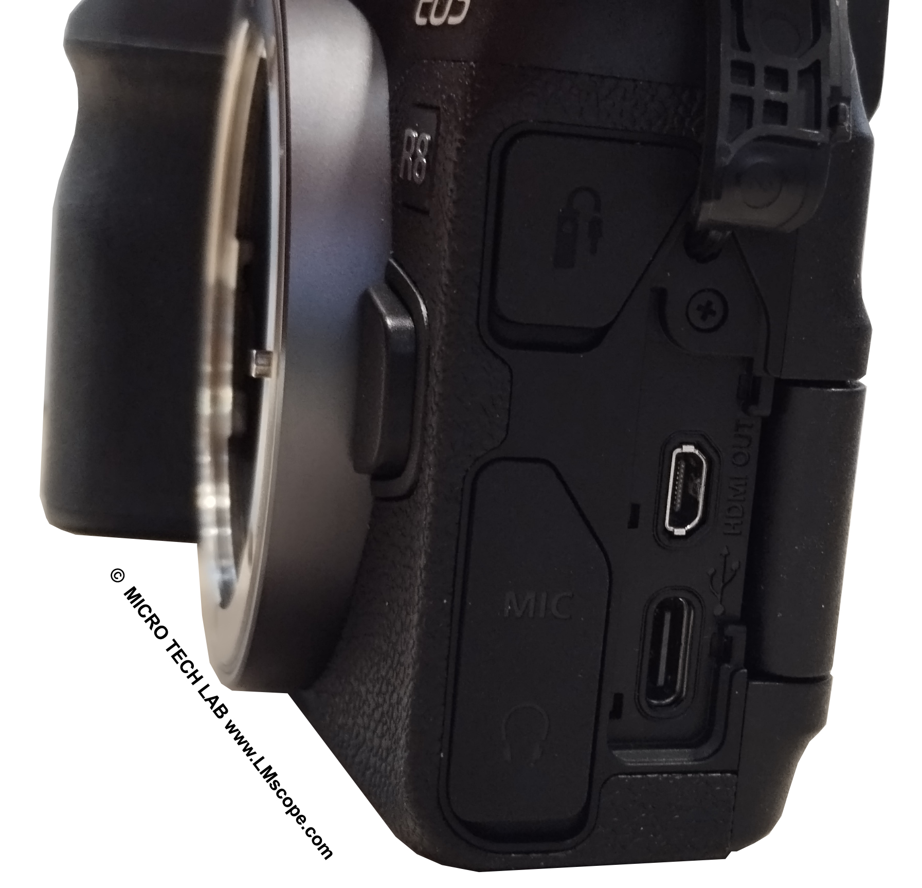 Canon EOS R8 USB-C und HDMI Micro Anschluss