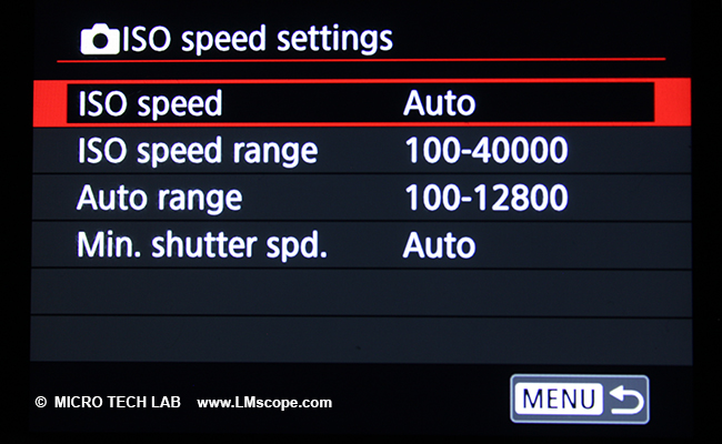 Men: Canon EOS R: ISO Einstellungen