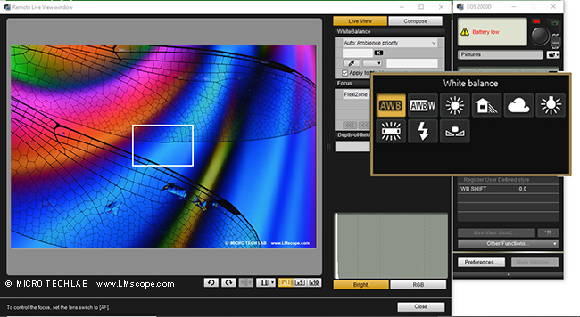 Canon EOS Utility Einstellung Weiabgleich