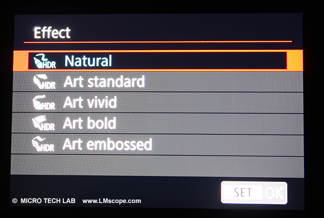 Canon EOS 6D Mark II Effekte fr Mikroskopie