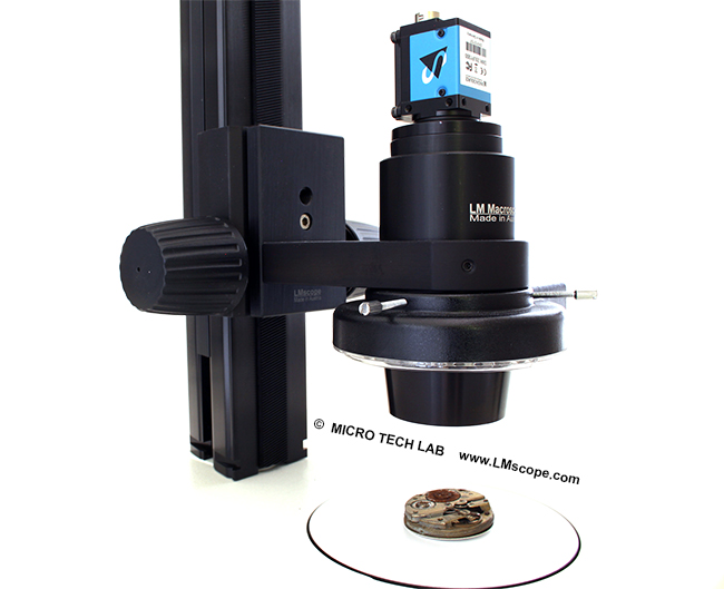 Imaging source DFK 33U on LM photomicroscope for measuring tasks