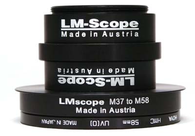 LM Filteradapter für Vorsatzlinse Fotomakroskopie