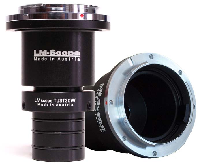 LM widefield adapter for eyepiece tube, planachromatic optical system, microscope adapter