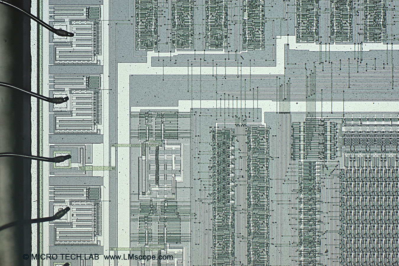 demo photo with LM Dslr adapter Wild M450 digital camera material analysis, semi conductor 