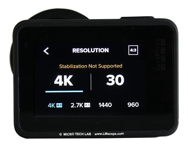 Gopro Display 4K Video Einstellungen vornehmen