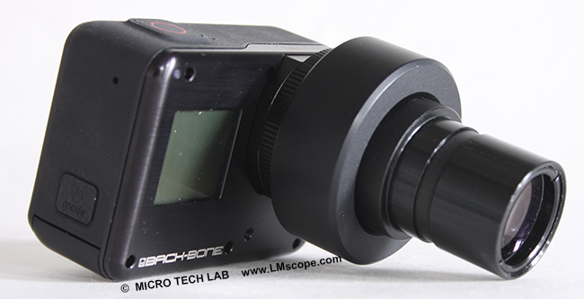 Top eyepiece camera Gopro H7 action camera for eyepiece tube