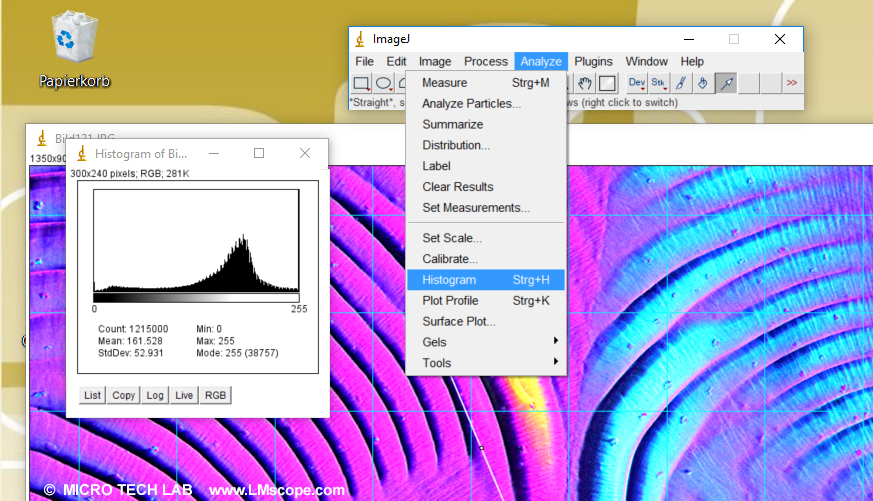 cell histogramm picture editing software