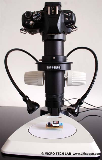 stereomicroscope with energy-efficient LED illumination