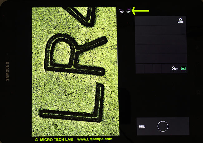 Sony Alpha rotate live image on smartphone microscopy