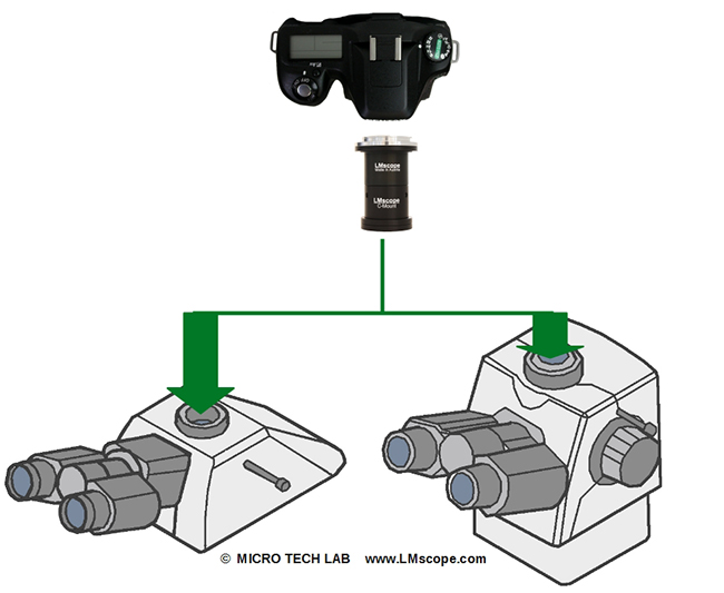 Adapterlsung Zeiss Fototubus 452342-0000-000 und 000000-1104-296