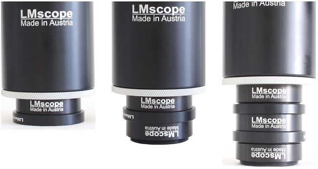 Objetivos Macroscopio LM apilable Aumentos