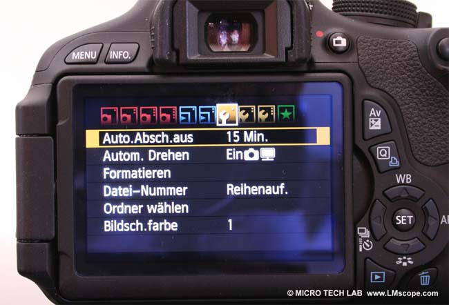 Canon EOS 600D: Vernderung des Live View Zeitintervalls