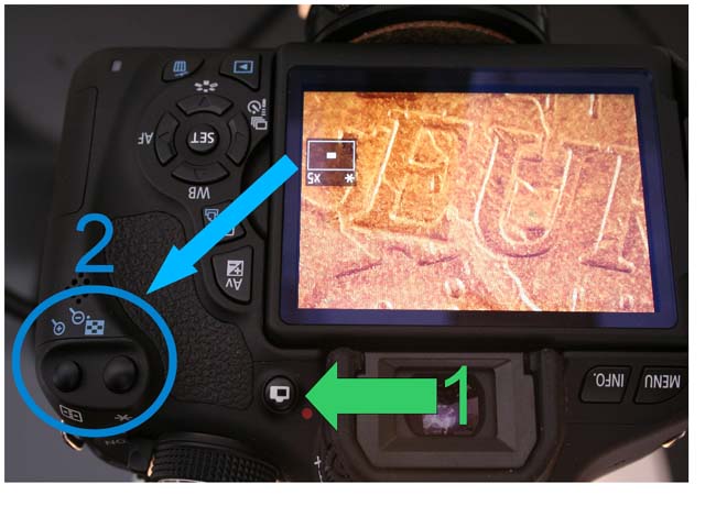 Canon EOS 600D: Activating the magnifying function