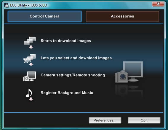 Start Canon EOS Utility