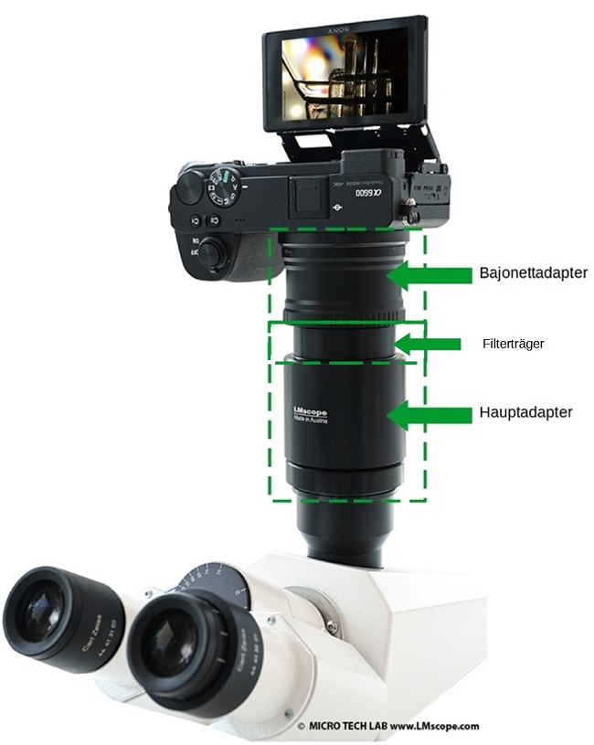 Adaptermodule LM SLR Mikroskopadapter für Zeissmikroskop, Digitale Spiegelreflex, Spiegelung Systemkameras, Mikroskopkameras