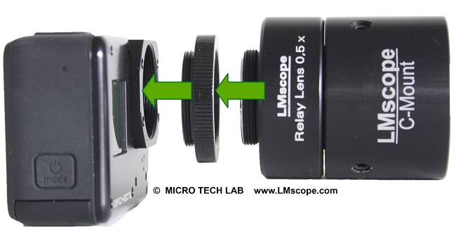 Adapter C / CS Mount Kamera Adaptelrlösung für Mikroskop / 5m Verängerung