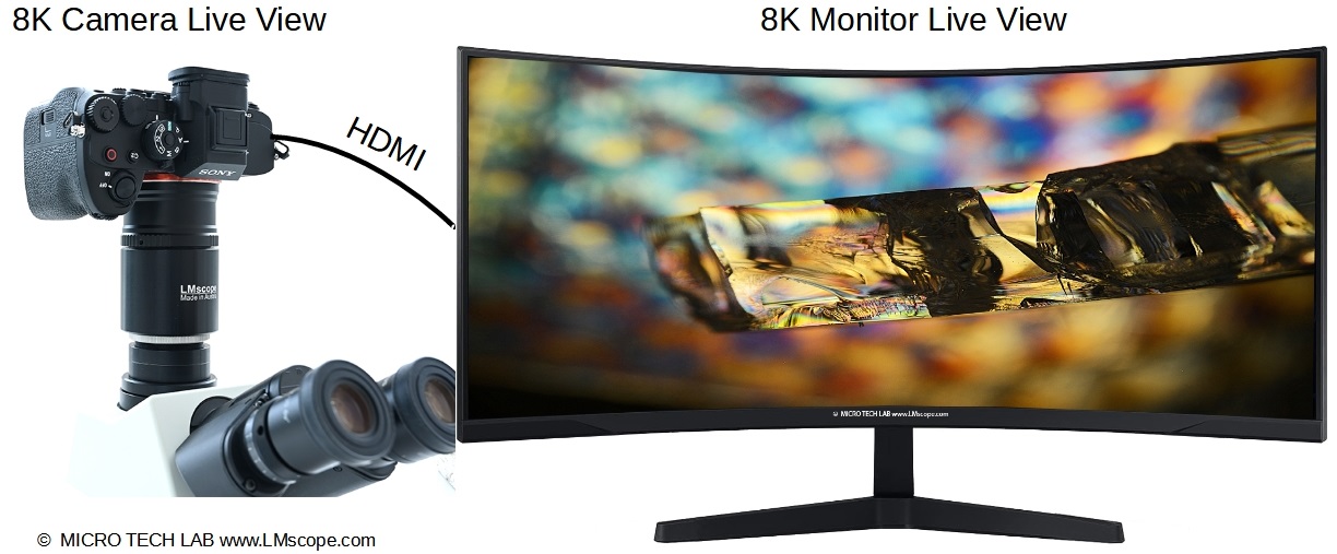 Sony Alpha 7RV 8K Kamera Live View HDMI Typ A, Riesiger Monitor, tolles Live Bild, hochauflsend