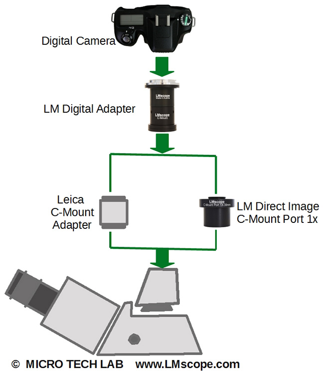 Leica C mount adapter or LM direct image c mount port microscope photos