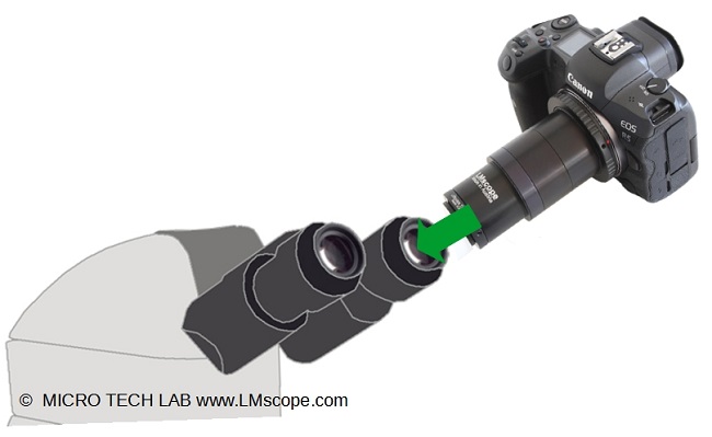 Adapter solution for eyepiece tube Motic Panthera Binocular