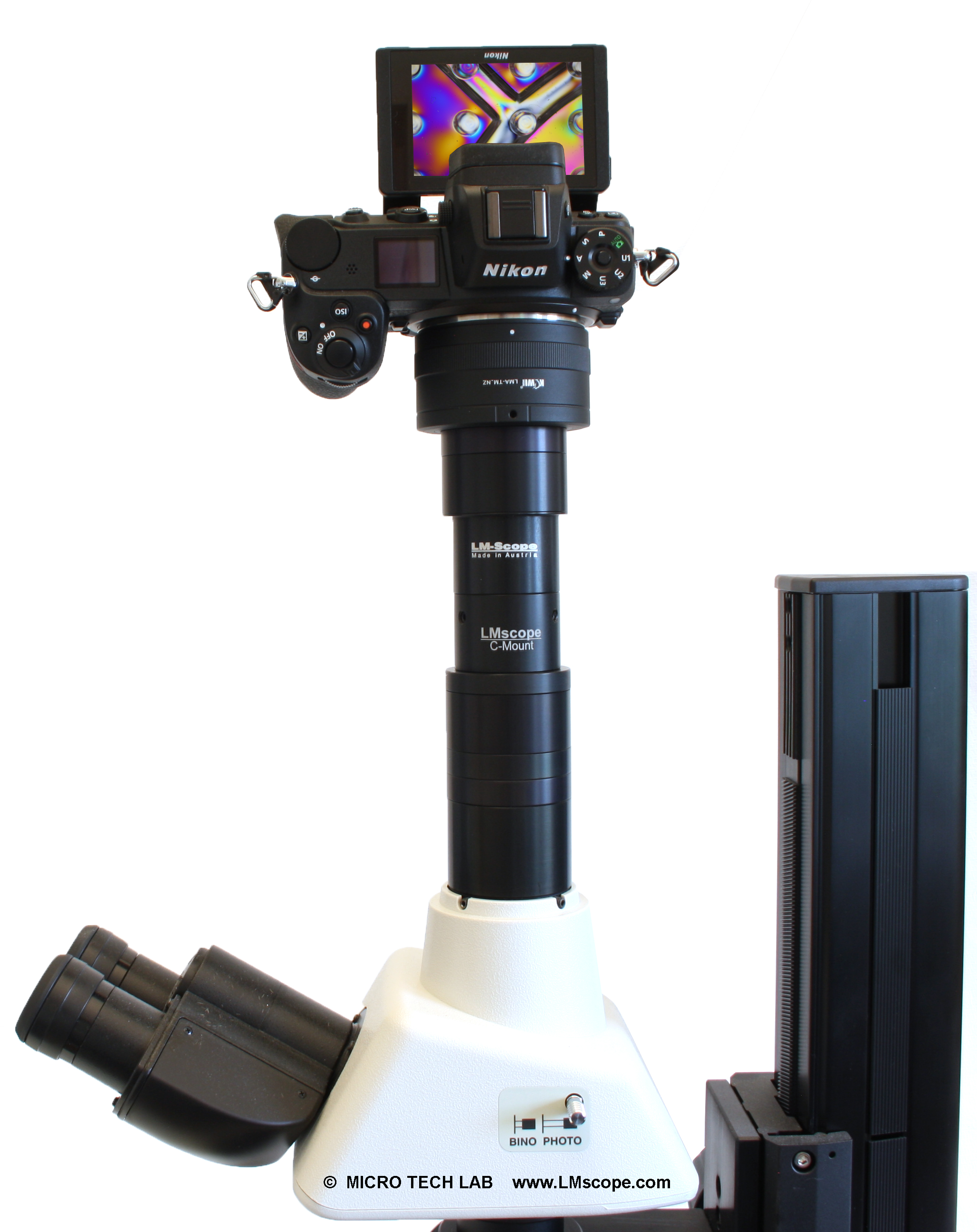  LM Widefield Adapter mit integrierter Weitfeldoptik: Nikon Fototubus 38mm DSLR Adapter