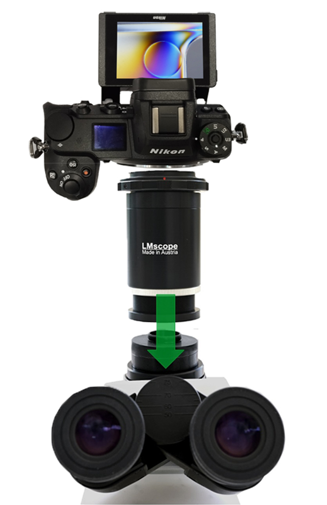 Vollformat Nikon Z6II Z6-2 als edel Mikroskopkamera , Top Bildqualitt und Videoqualitt, Dank modernster Kameratechnik und LM DSLM Mikroskop Adapter