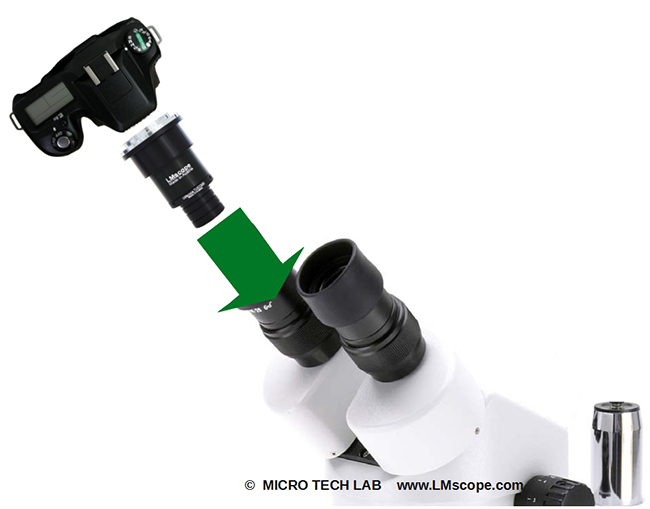  Digital camera with eyepiece assembly, adapter solution, eyepiece adapter for digital cameras