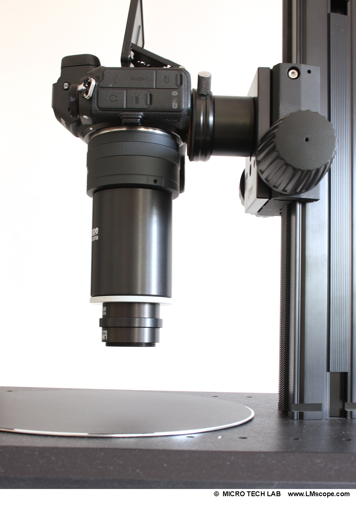 Schnellwechselplatte Montage LM Makroskop