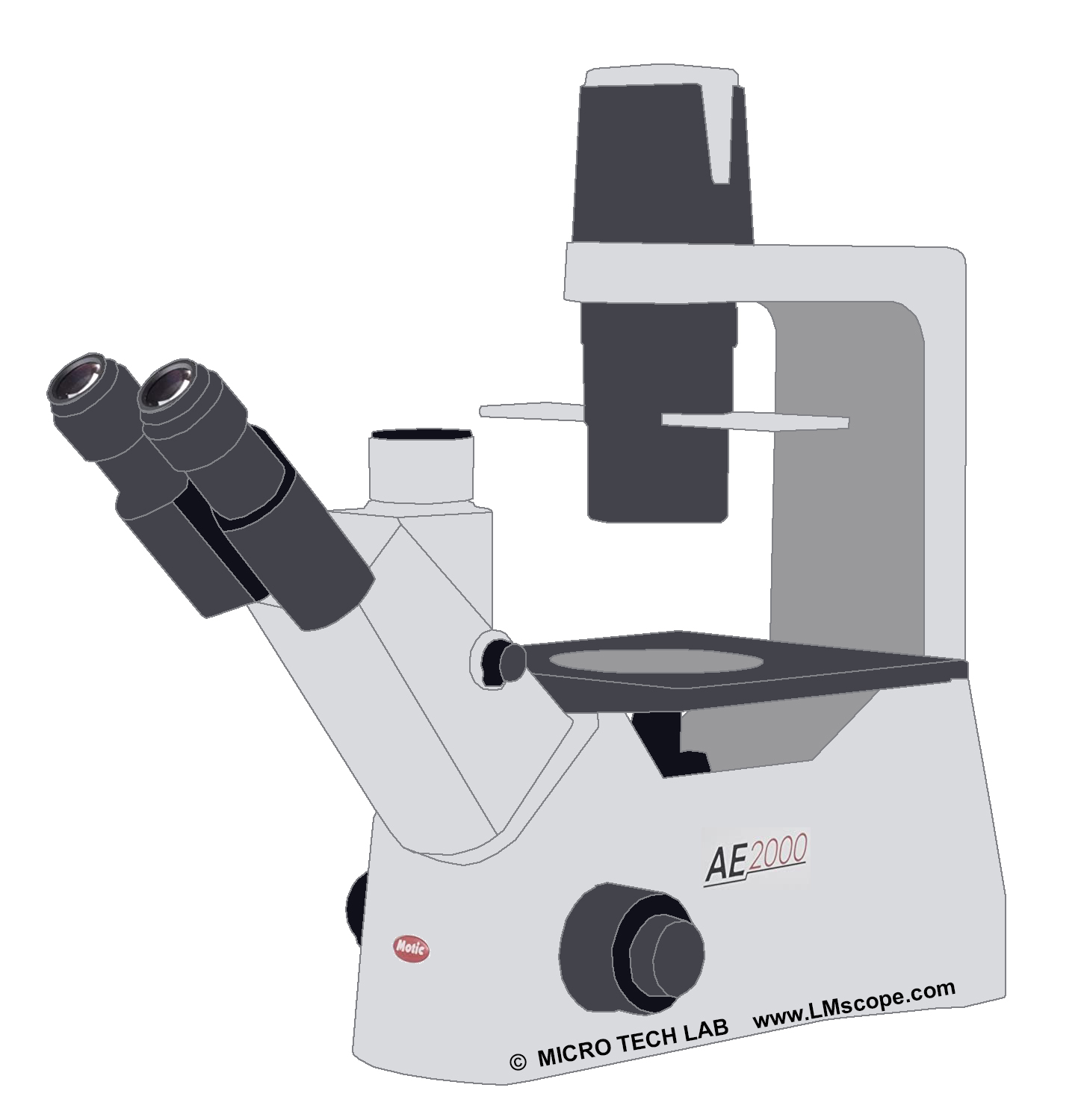 Motic AE2000 inverse microscope 38mm photo tube adapter solution