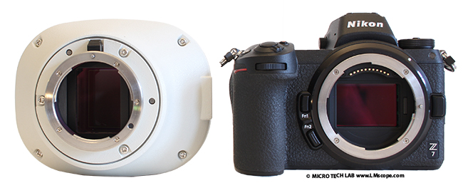 Vergleich Nikon Z7 vs. Nikon DS_Ri2 Größe