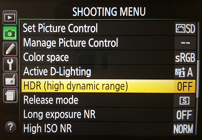 HDR mode Nikon DSLR microscope adapter