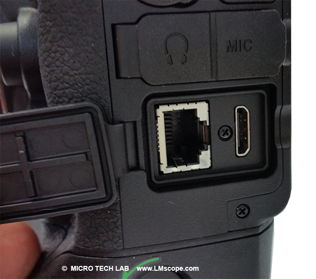 professional fullframe camera HDMI port