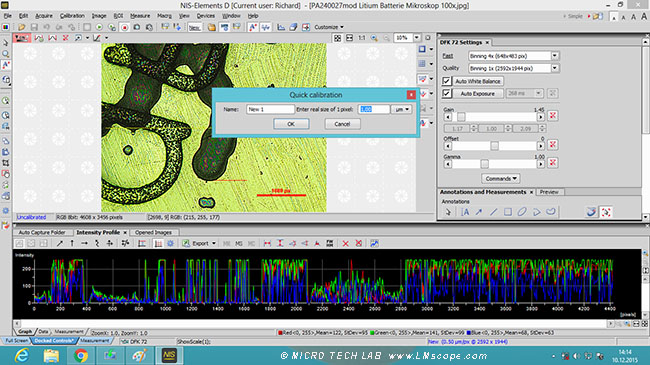 NIS-Elements settings