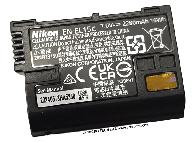 Nikon EN-EL15c DSLR Akku hohe Kapazitt