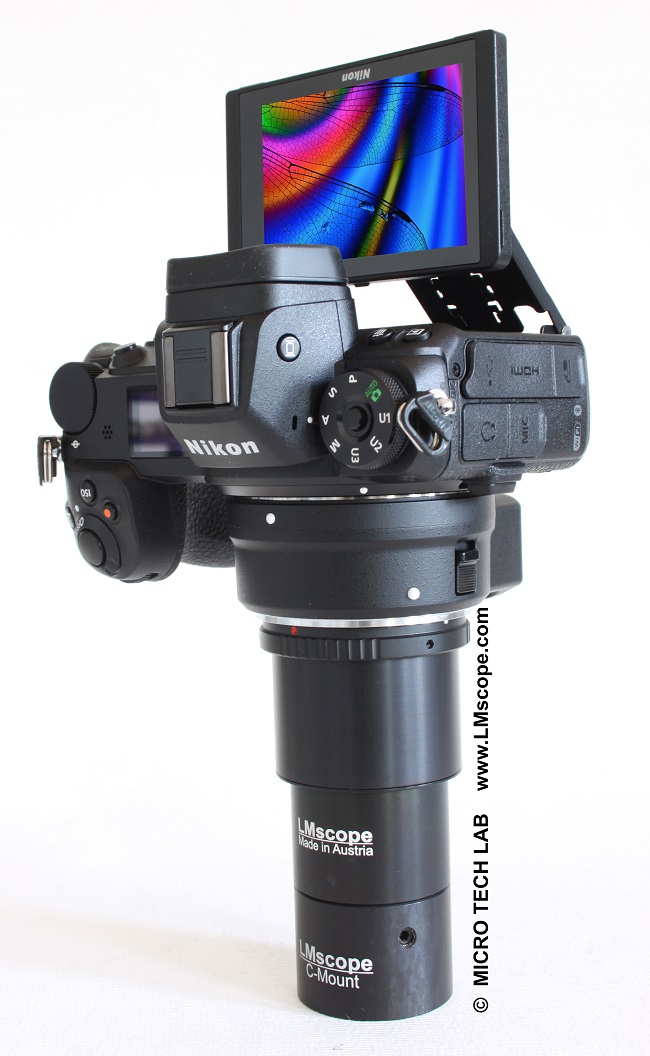 Nikon Z7 montar adaptator en camara de sistema