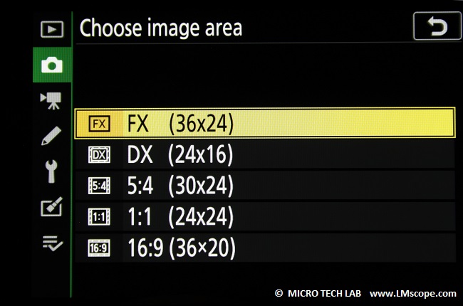 image area FX DSLM