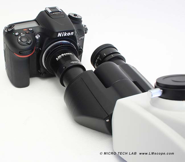 Nikon DSLR am Okulartubus Mikroskopadapter Okularadapter