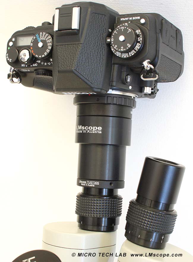 Nikon DSLR - assembly on eyepiece tube