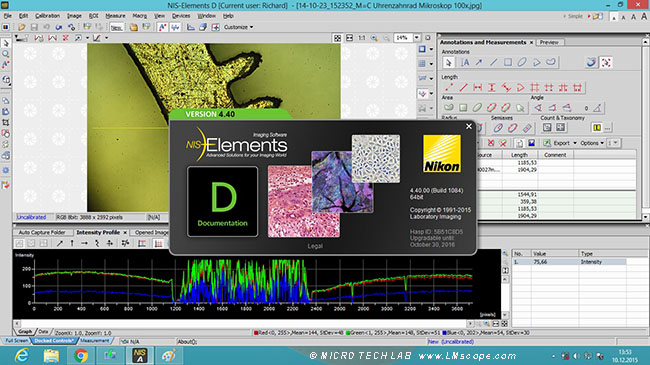 Nikon NIS-Elements Mikroskopanwendung LMscope