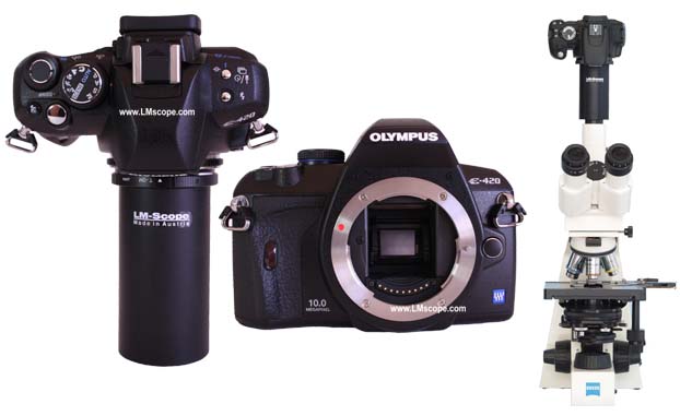 Olympus DSLR am Mikroskop