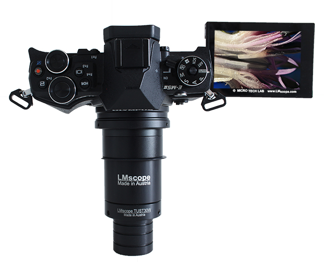 Olympus OM-D E-M5 II Systemkamera mit LCD Display  / Adapter für den Okulartubus