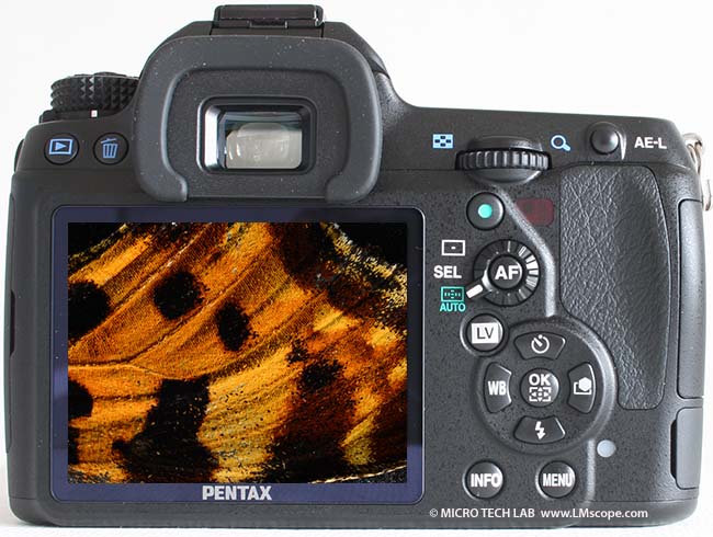 Pentax K-5 backview