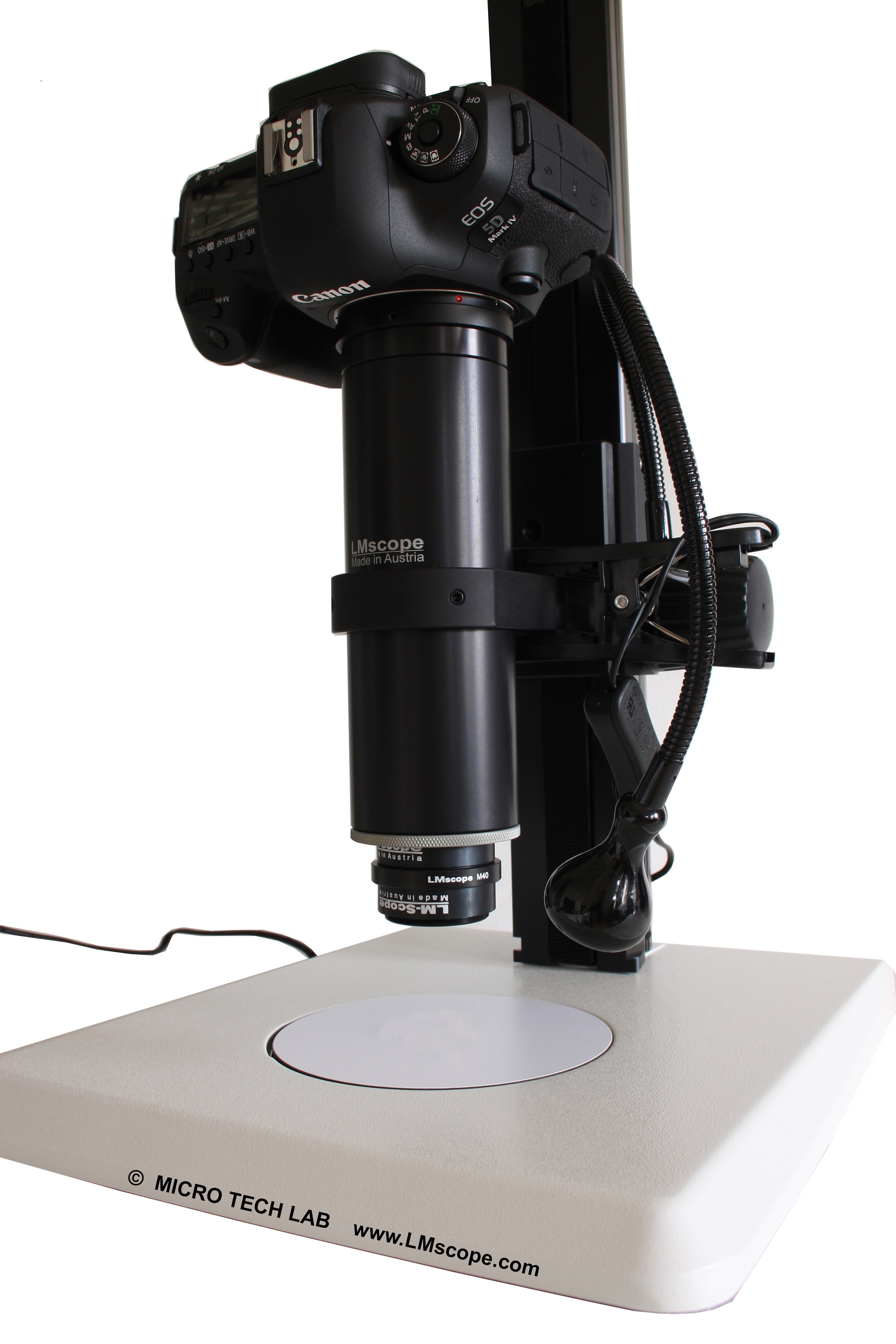 LM photo microscope with Canon EOS 5D Mark IV