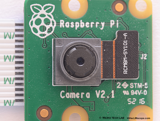 Sony CMOS IMX219 Exmor Sensor / Kameramodul Raspberry Pi Mikroskopaufnahme