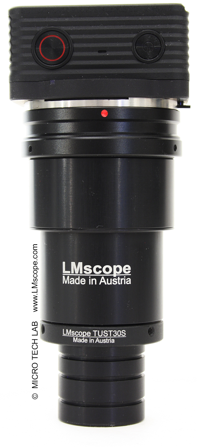 Ribcage_RX0 / Sony DSC-RX0 Okularadapter Okularkamera Adapterlösung für Mikroskopokulartubus  30mm und 23,2mm