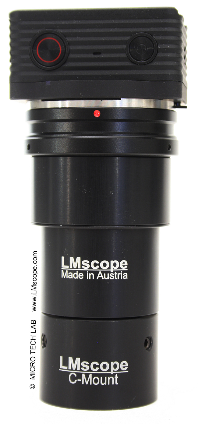 Ribcage RX0 / Sony DSC-RX0 Tubusadapterlösung für Mikroskope C-Mount Anschluss