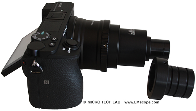 microscope adapter for Sony Alpha 6500 DSLM