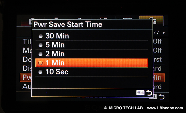 how to disable auto power off function