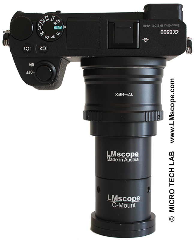 Sony DSLM Alpha ILCE with LM pro adapter for photo port